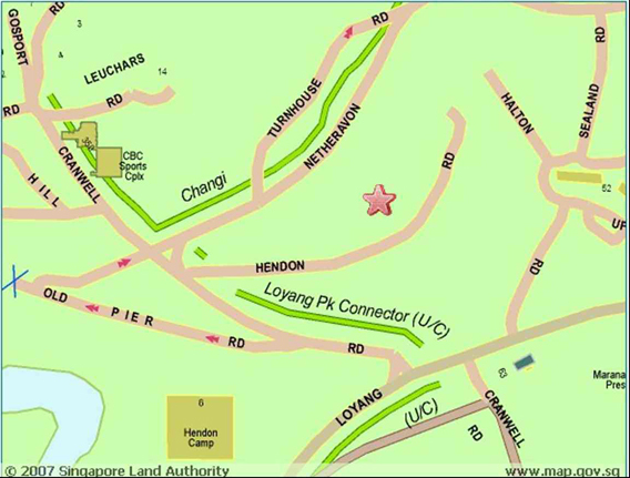 Map of Former Changi Camp